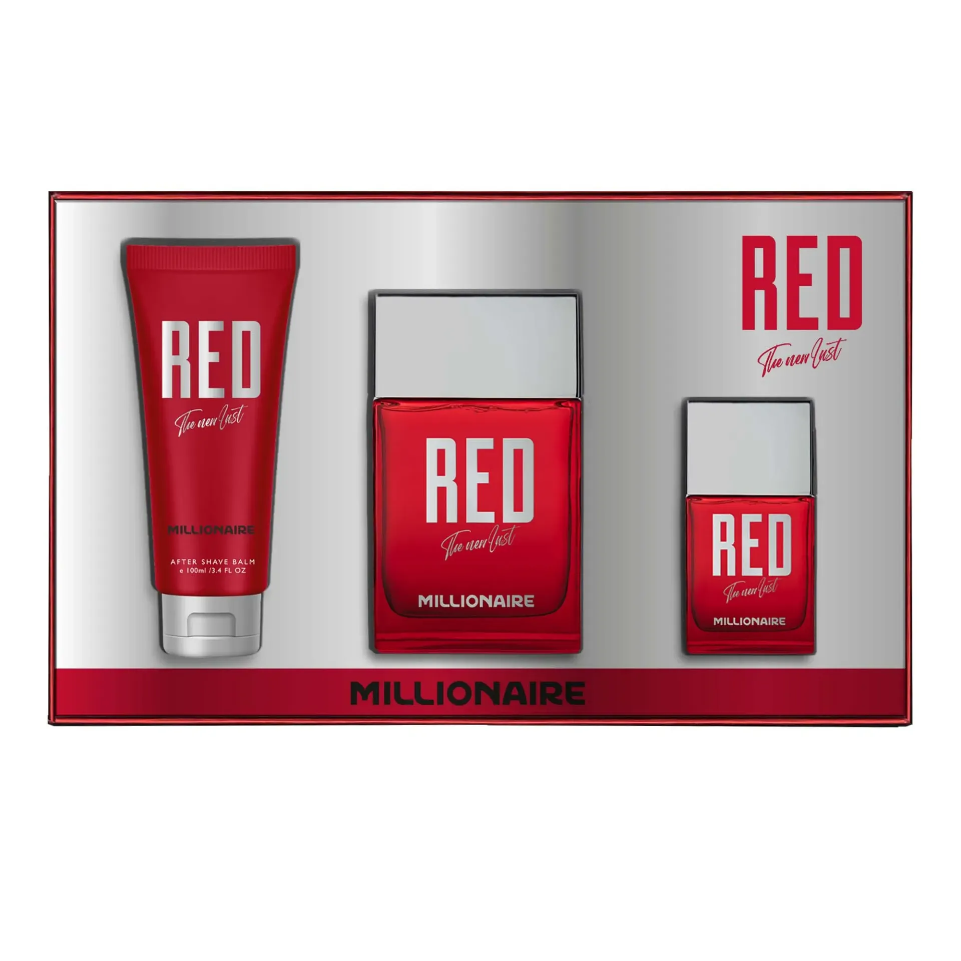 Estuche Millionaire  red  perfume de 100ml + perfume red 30ml + after shave 100ml