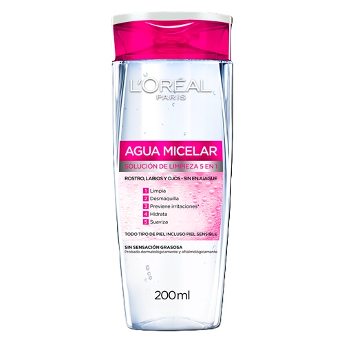 [L484373] Loreal Agua Micelar Solucion de Limpieza 5 en 1 200ml