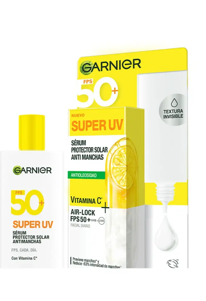 [LG934526] Serum protector solar invisible anti-manchas vitamina C FPS 50+ 40ml Garnier