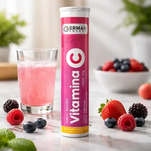 [B180664] Vitamina C Sabor Berries 1000mg German Energy 20un