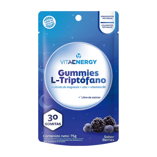 VitaEnergy Gummies gomitas l-triptofano+magnesio++zinc+vitamina b6 sabor berries 30und