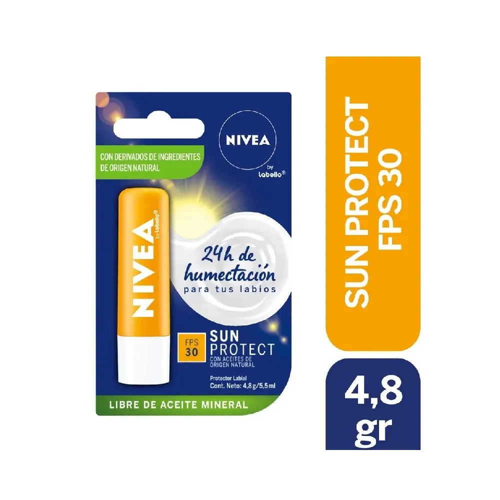 [N436948] Balsamo labial sun protect fps30  4,8G Nivea